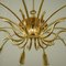 Italian Brass Botanical Chandelier, 1950s 16