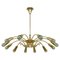 Italian Brass Botanical Chandelier, 1950s 1