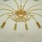 Italian Brass Botanical Chandelier, 1950s 19