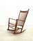 Mid-Century Modern Scandinavian Model J16 Rocking Chair attributed to Hans Wegner, 1960s, Image 8
