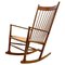 Mid-Century Modern Scandinavian Model J16 Rocking Chair attributed to Hans Wegner, 1960s 1