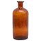 Botella de farmacia ámbar Mid-Century de vidrio, años 50, Imagen 1