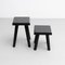 Black Wood Edition S01R and S01 Stools from Pierre Chapo, 2020s, Set of 2 3