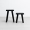 Black Wood Edition S01R and S01 Stools from Pierre Chapo, 2020s, Set of 2 2