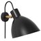 KH#1 Black Wall Lamp by Sabina Grubbeson for Konsthantverk 1