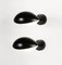 Mid-Century Modern Black Eye Wall Lamps by Serge Mouille, Set of 2, Image 3