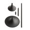 Candelabros Jazz de acero con pintura en polvo negra de Max Brüel. Juego de 4, Imagen 2