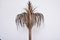Tall Italian Hollywood Regency Palm-Shaped Lamp in Brass and Wood with Cabinet, 1970s, Image 7
