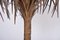 Lámpara Hollywood Regency alta italiana en forma de palmera de latón y madera con mueble, años 70, Imagen 8