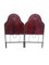 Headboards in Iron and Sheet Metal Painted in Rosewood Colour, 1920s-1930s, Set of 2 1