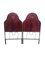 Headboards in Iron and Sheet Metal Painted in Rosewood Colour, 1920s-1930s, Set of 2, Image 1