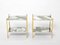 Brass Chrome Mirrored End Tables from Maison Jansen, 1970s, Set of 2 1