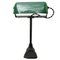 Vintage Industrial Green Enamel Banker Light Table, Image 4