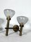 Large Italian Modern Brass and Glass Sconces attributed to Sciolari, 1970s, Set of 2, Image 11