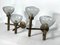 Large Italian Modern Brass and Glass Sconces attributed to Sciolari, 1970s, Set of 2 10
