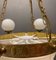 Monumental Bronze Opaline Glass Chandelier with 21 Lights, 1980s 10