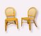 Skandinavische Vintage Stühle aus Bambus & Rattan mit runder Rückenlehne, 1970er, 2er Set 1
