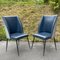 Blue Dining Chairs, Italy, 1950s, Set of 2 1