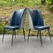 Blue Dining Chairs, Italy, 1950s, Set of 2 2