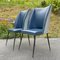 Blue Dining Chairs, Italy, 1950s, Set of 2 4