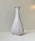 Weiß Geriffelte Keramik Vase von Eslau, 1950er 2