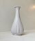 White Glaze Fluted Ceramic Vase from Eslau, 1950s 2