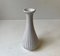 Weiß Geriffelte Keramik Vase von Eslau, 1950er 4