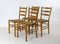 Rush Seated Dining Chairs by Hein Salomonson, 1950s, Set of 4 3