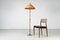 Lampadaire Mid-Century en Teck et Rotin, 1960s 2