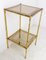 French Faux-Bambou Brass and Smoked Glass Side Table, 1960s 5