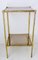 French Faux-Bambou Brass and Smoked Glass Side Table, 1960s 2