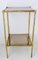 French Faux-Bambou Brass and Smoked Glass Side Table, 1960s, Image 2