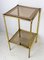 French Faux-Bambou Brass and Smoked Glass Side Table, 1960s 4