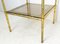 French Faux-Bambou Brass and Smoked Glass Side Table, 1960s 9