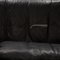 Two-Seater 6500 Sofa in Black Leather by Rolf Benz 4