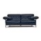 Zwei-Sitzer Sofa aus Blauem Leder von B&B Italia 1