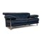 Two-Seater Sofa in Blue Leather from B&B Italia 8