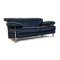 Zwei-Sitzer Sofa aus Blauem Leder von B&B Italia 8
