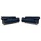Sofa Set in Blue Leather from B&B Italia, Set of 2, Image 1
