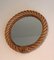 Round Rope Mirror in the style of of Audoux Minet, 1970s 12