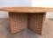 Wood Round Coffee Table in the style of Audoux Minet, Image 6