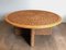 Wood Round Coffee Table in the style of Audoux Minet, Image 1