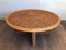 Wood Round Coffee Table in the style of Audoux Minet 3