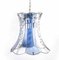 Lámpara colgante de cristal azul, mediados del siglo XX, Imagen 4
