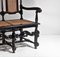 19th Century Jacobean Renaissance High Back 3-Seater Hall Bench in Carved Oak and Cane 2