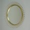 Mid-Century Swedish Sculptural Round Wall Mirror in Brass, 1950s, Image 3