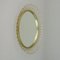 Mid-Century Swedish Sculptural Round Wall Mirror in Brass, 1950s, Image 4