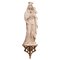 Traditional Plaster Virgin Figure with Wooden Altar, 1950s 1