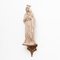 Traditional Plaster Virgin Figure with Wooden Altar, 1950s 3
