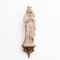 Traditional Plaster Virgin Figure with Wooden Altar, 1950s 2